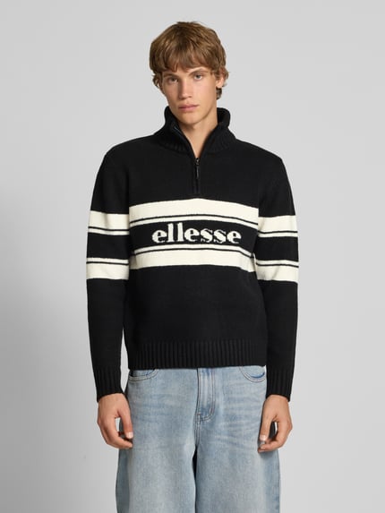 ellesse Strickpullover mit Troyer-Kragen Modell 'PALLONI' Black 4