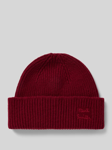 Paul Smith Beanie aus Woll-Kaschmir-Mix Dunkelrot 1