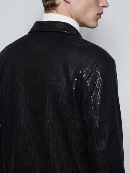 HUGO Bomberjacke mit glänzender Strukturoptik Black 3