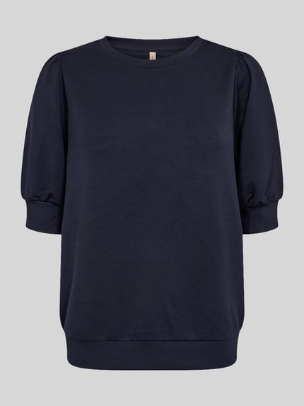 Soyaconcept Sweatshirt mit halblangen Puffärmeln Marine 2
