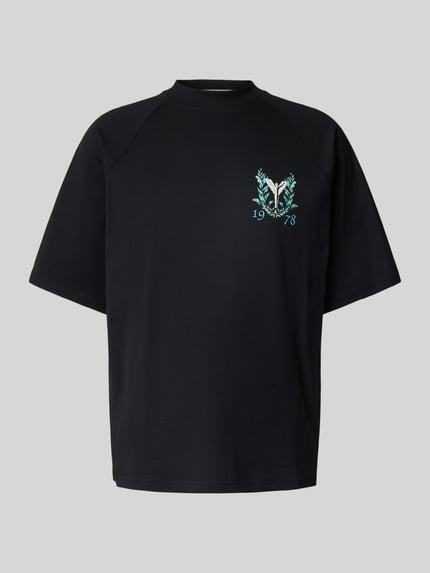 Carlo Colucci Oversized T-shirt met labelprint Zwart - 2