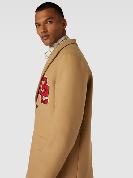 Dsquared2 lange wollen jas met klepzakken Lichtbruin - 3