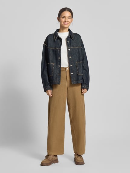 miss goodlife Relaxed Fit Jeansbluse mit aufgesetzten Taschen Modell 'Studs' Jeansblau 1