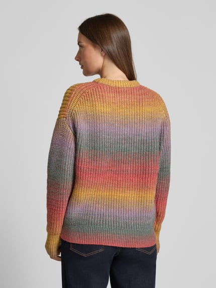 Jake*s Casual Sweter z dzianiny o kroju relaxed fit z dodatkiem wełny Lawendowy 5