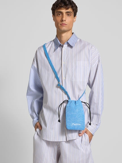 Marni Handytasche mit Label-Stitching Royal 1