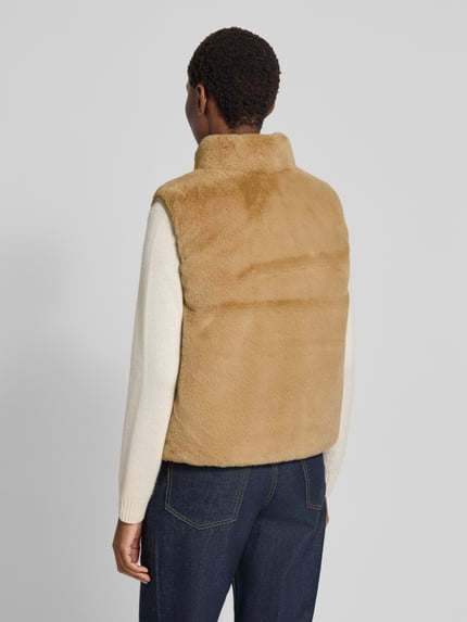 s.Oliver RED LABEL Regular Fit Webpelzweste mit Wendefunktion Beige 5