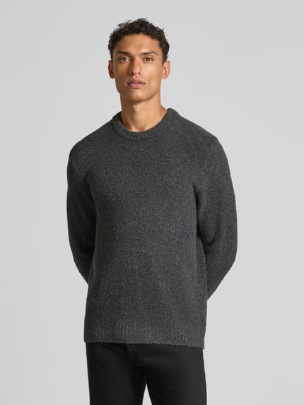 Wood Wood Strickpullover mit Rundhalsausschnitt Modell 'Andy' Anthrazit 4