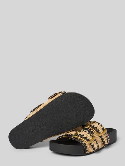 Steve Madden Slippers met labeldetails, model 'ON DECK' Beige - 4