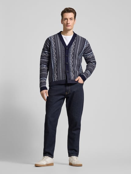 DRYKORN Gebreid jack met knoopsluiting, model 'Nadir' Donkerblauw - 1