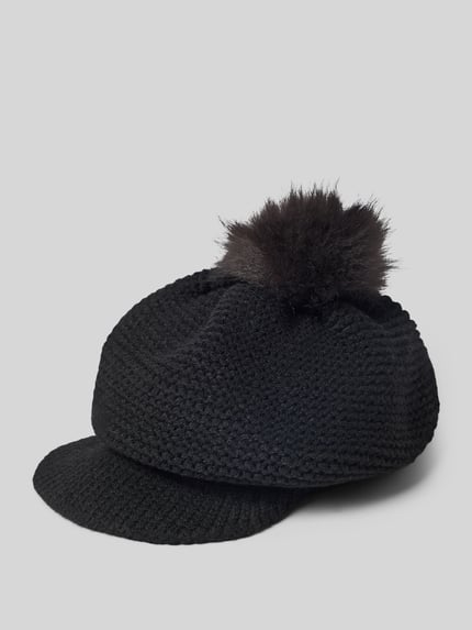 Loevenich Mütze mit Bommel-Schirm Black 1