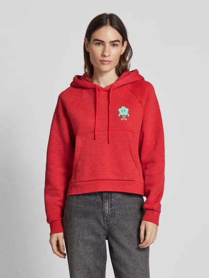 American Vintage Hoodie met motiefprint, model 'DOVEN' Rood - 4