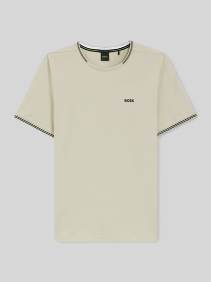 BOSS Green Regular Fit T-Shirt aus Baumwoll-Mix Modell 'TAUL' Beige 2