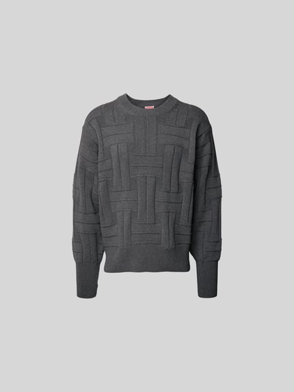 Kenzo Pullover in Strick-Optik Dunkelgrau 2