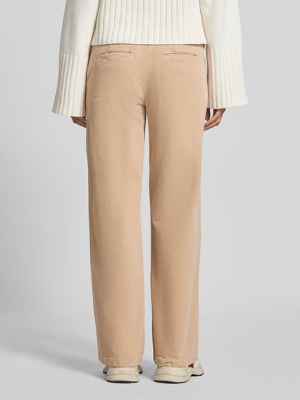 Lanius Wide Leg Cordhose mit Knopf- und Reißverschluss Modell 'MARLENE' Beige 5