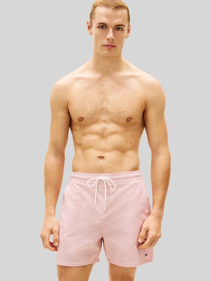 Tommy Hilfiger Regular Fit Badehose mit Label Stitching Rot 4