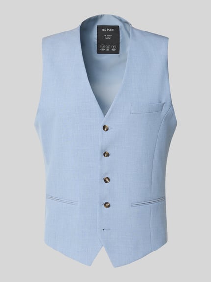 s.Oliver BLACK LABEL regular fit gilet met viscose Bleu - 2