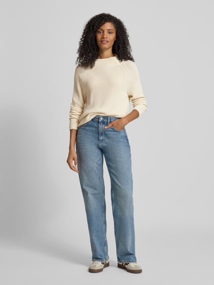 monari Gebreide pullover met opstaande kraag Offwhite - 1