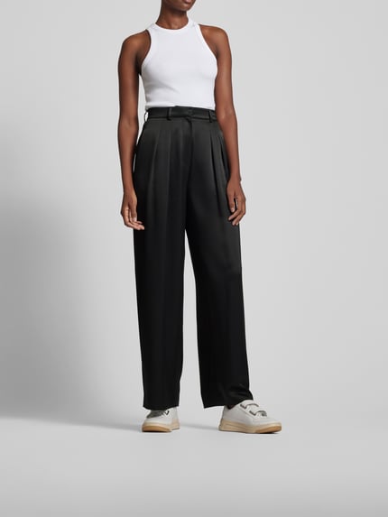 Nanushka Loose fit stoffen broek met keelsplooien Zwart - 4