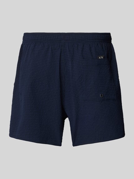 Armani Exchange Regular Fit Badeshorts mit elastischem Bund Marine 3