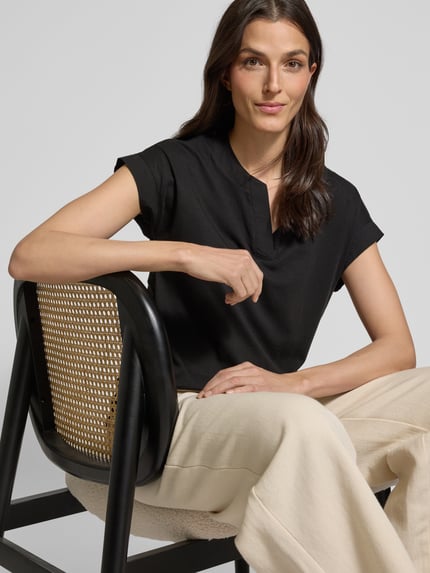 Soyaconcept T-shirt met V-hals, model 'DERBY' BLACK - 3