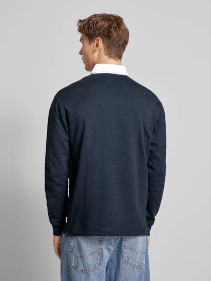 Pepe Jeans Sweatshirt met polokraag, model 'Joey' Marineblauw - 5