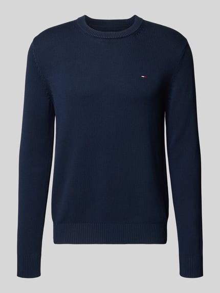 Tommy Jeans Regular Fit Strickpullover aus reiner Baumwolle Marine 2