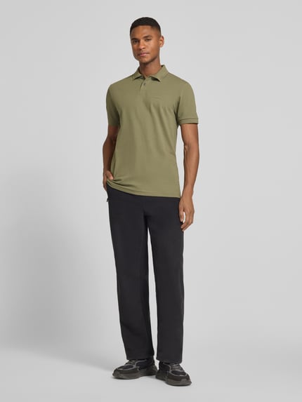 BOSS Green Slim Fit Poloshirt aus reiner Baumwolle Modell 'PAUL' Oliv 1