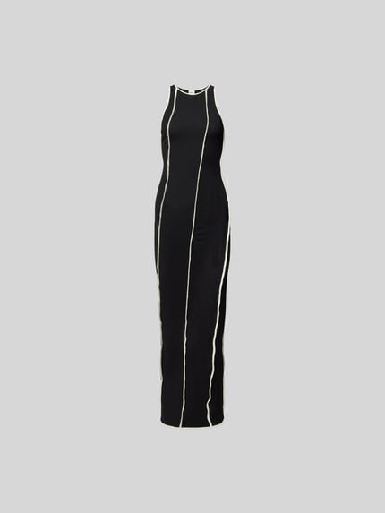 Nanushka Maxi-jurk met contrastkleurige siernaden Zwart - 2