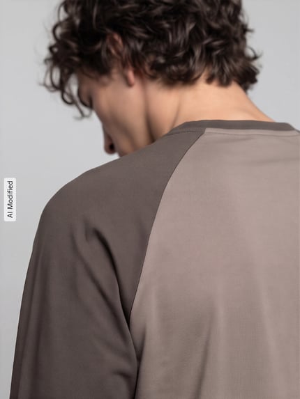 ONLY & SONS Relaxed Fit Longsleeve aus reiner Baumwolle Modell 'HEATON' Hellbraun 3
