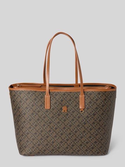 Tommy Hilfiger Shopper met Logodetail Model 'MONOPLAY LEATHER' Zwart - 2