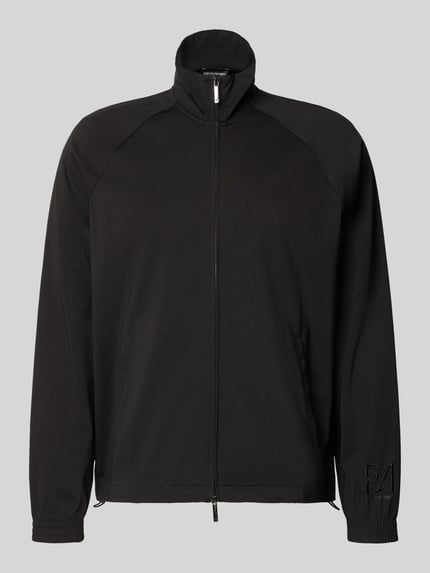 Sweatjacke mit Stehkragen und Zweiwege-Reißverschluss Shop The Look MANNEQUINE