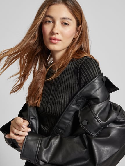 GUESS Jeans Mini-jurk in riblook, model 'GO RAW EDGE' Zwart - 3