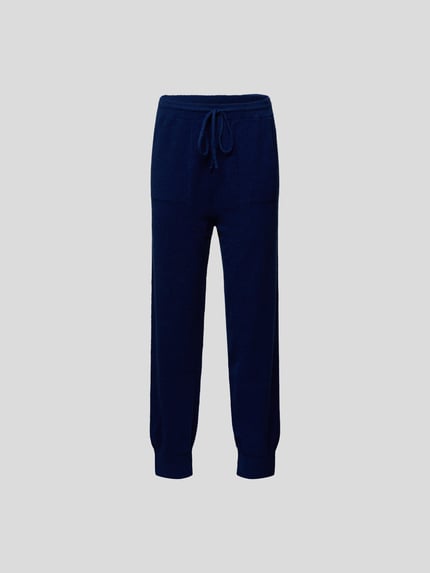 Maison Flaneur Hose mit elastischem Bund Blau 2