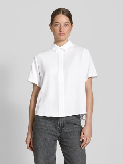 Samsøe Samsøe Regular fit blouseshirt met platte kraag, model 'MINA' Wit - 4