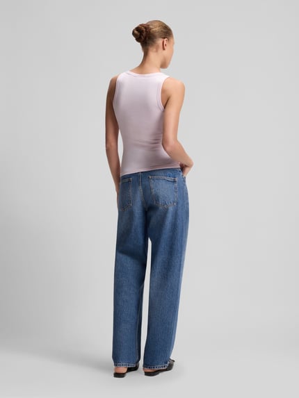 HUGO Blue Regular fit tanktop van katoenmix model 'Damatank_B' Lichtroze - 5