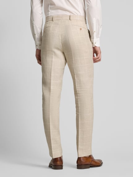 Carl Gross Slim Fit Anzughose aus hochwertigem Leinen-Mix Beige 5
