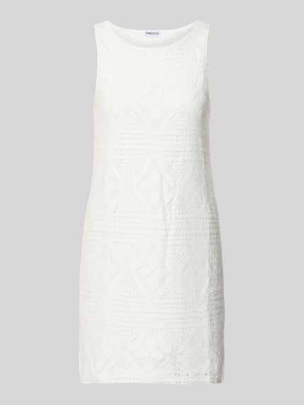Produktfoto, Körpernahes Freizeitkleid aus Baumwoll-Mix Modell 'BONNIE' von Pieces, Optik: Unifarben, Mini-Länge, Struktur, breite Träger
