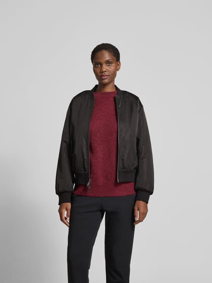 Juvia Regular fit bomberjack met opstaande kraag Zwart - 4