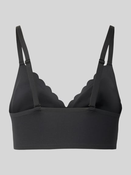 Productfoto, Bustier met uitneembare cups van Skiny, zwart, V-hals, verstelbare bandjes, materiaalmix met stretch, aansluitende fit