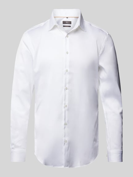 Jake*s Super slim fit zakelijk overhemd met kentkraag Wit - 1