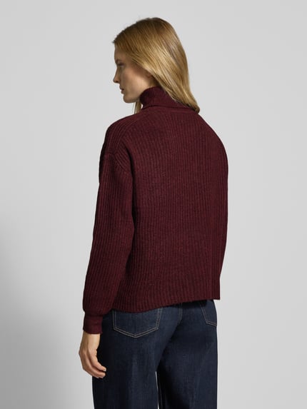 b.young Strickpullover mit Rollkragen Modell 'Onema' Dunkelrot 5