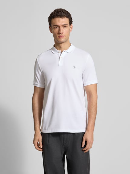 Marc O'Polo Regular Fit Poloshirt aus reiner Baumwolle Weiss 4