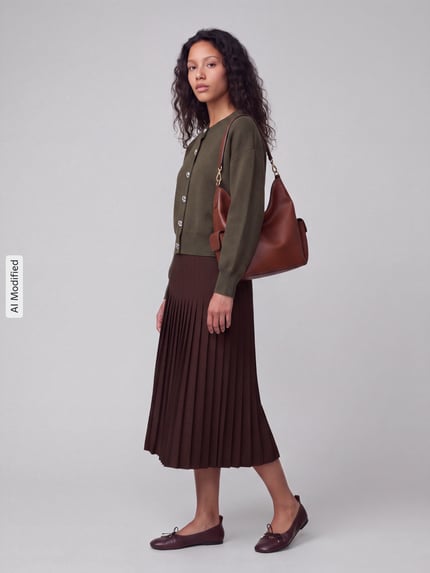 VERO MODA Regular Fit Strickjacke aus Viskose-Mix Modell 'NOELLA' Dunkelgruen 1