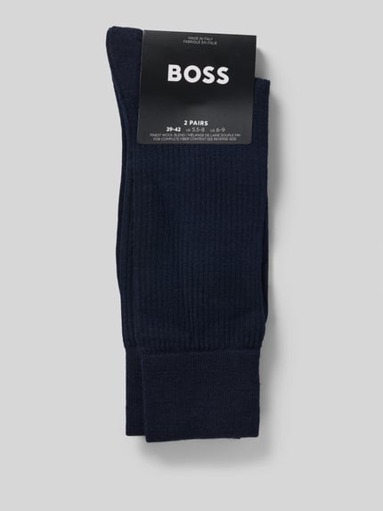 BOSS Skarpety z mieszanki wełny w zestaw 2 szt. Granatowy 3