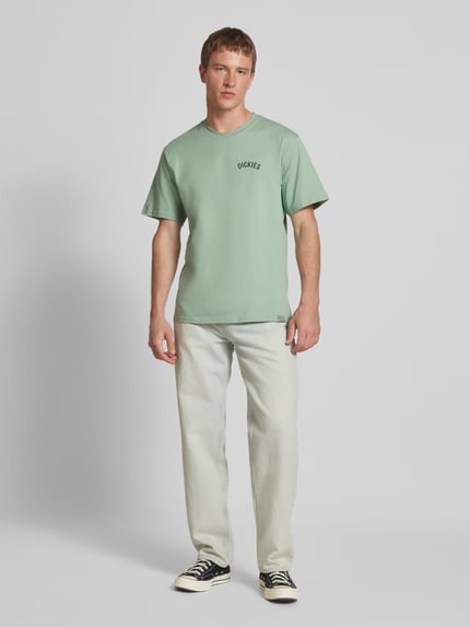 Dickies T-shirt z nadrukiem z logo Miętowy 1