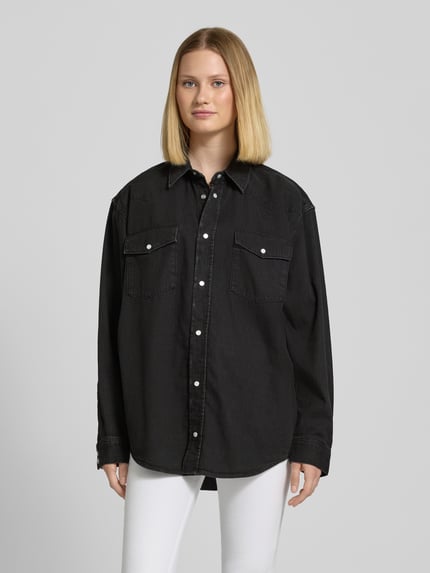 Polo Ralph Lauren Regular Fit Hemdbluse in Jeans-Optik mit Druckknopfverschluss Black 4
