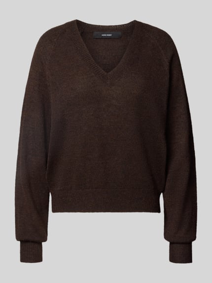 VERO MODA Pullover mit V-Ausschnitt VMTEAK Schoko 1