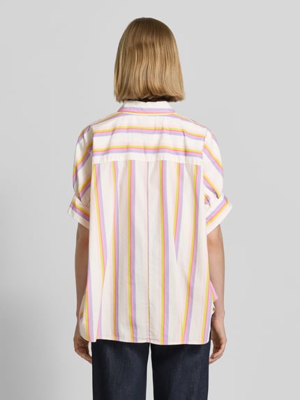 Emily Van den Bergh Relaxed Fit Bluse im Allover-Look Weiss 5