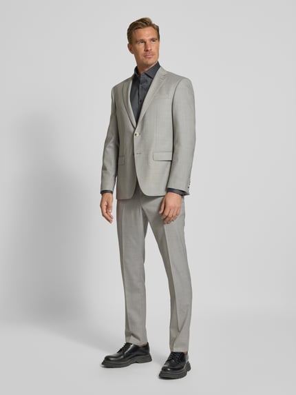 Jake*s Slim Fit Businesshemd in Premiumqualität Anthrazit 1