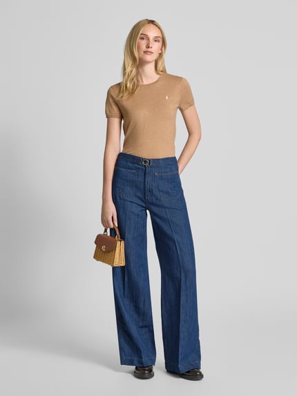 Polo Ralph Lauren Wide leg jeans met opgestikte zakken, model 'LEATON' Jeansblauw - 1